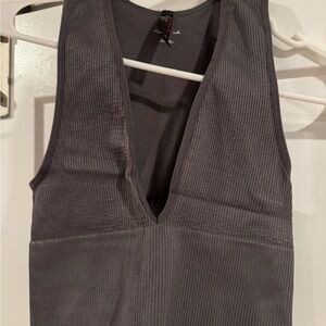 Urban Outfitters Charcoal Ribbed Tank